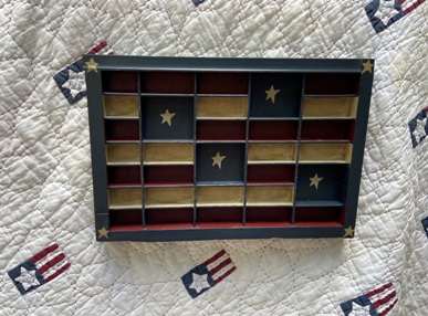 Americana themed shadow box.