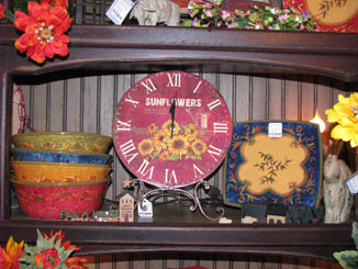 Clock and bowls