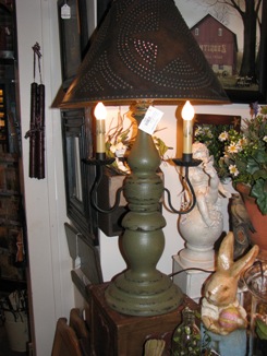 green table lamp