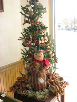 Tree with rag garland