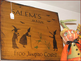 Frog jumping contest sign